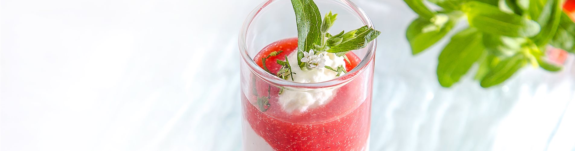 Erdbeercreme mit Süßkraut