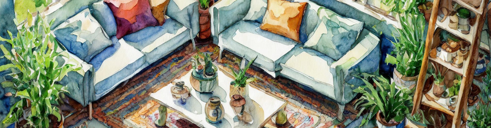 Themenwelt Innenraum Illustration Aquarell Themenwelt Innenraum Illustration Aquarell