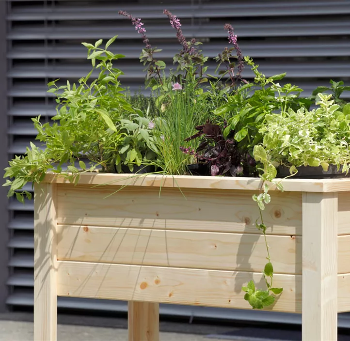 Balkon-Hochbeet Fichte inkl. Einsatz und Ablauf (Zustellartikel)