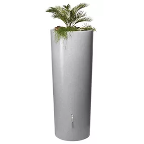 STONE 2in1 Regenspeicher, 350 L, mit Pflanzschale silver