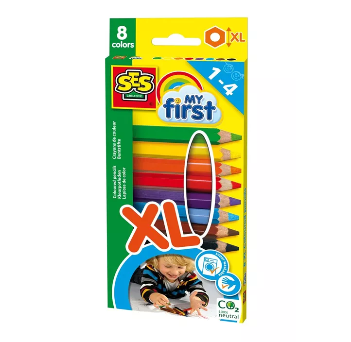 Dicke Buntstifte XL, 8 Farben