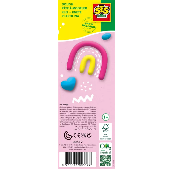 Feel good Knete - Happy, 4 Farben