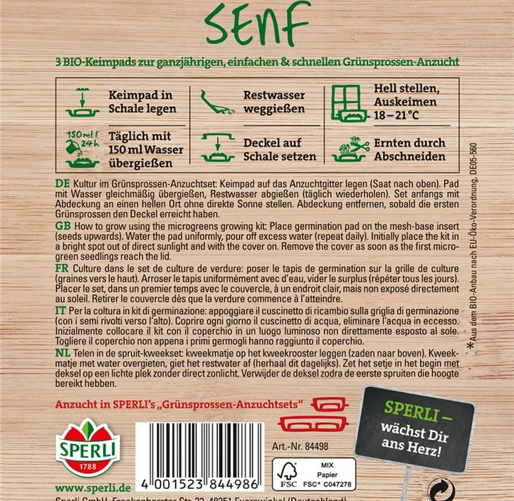 BIO Keimsprossen Senf