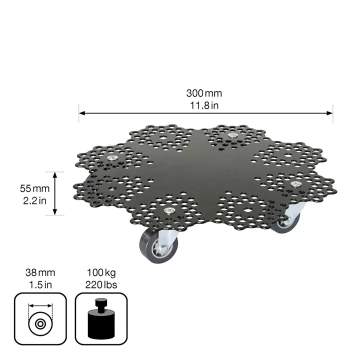 Multi Roller Blume mit gestanzten Punkten