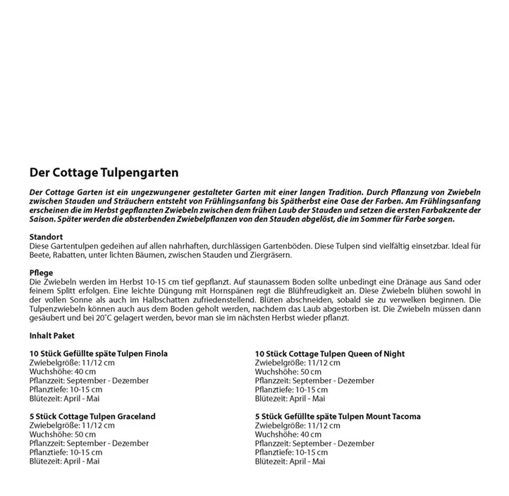 Cottage Garden Tulpen Collection