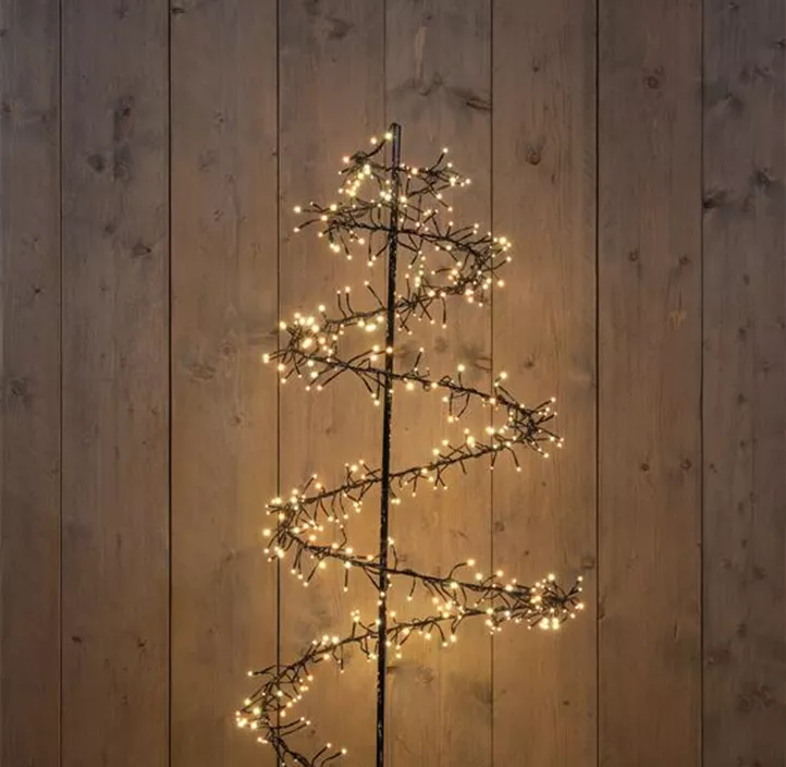 LED Baum Swirl Cluster warmweiß, Dimmer u. Timer, 480 LED