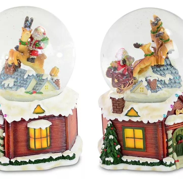 Schneekugel Haus mit Spieluhr