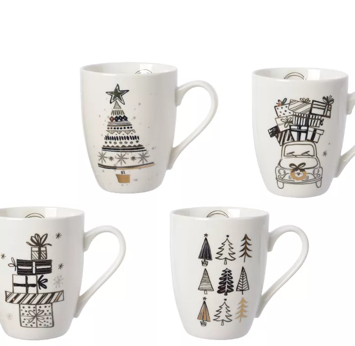 Becher Porzellan mit Gold