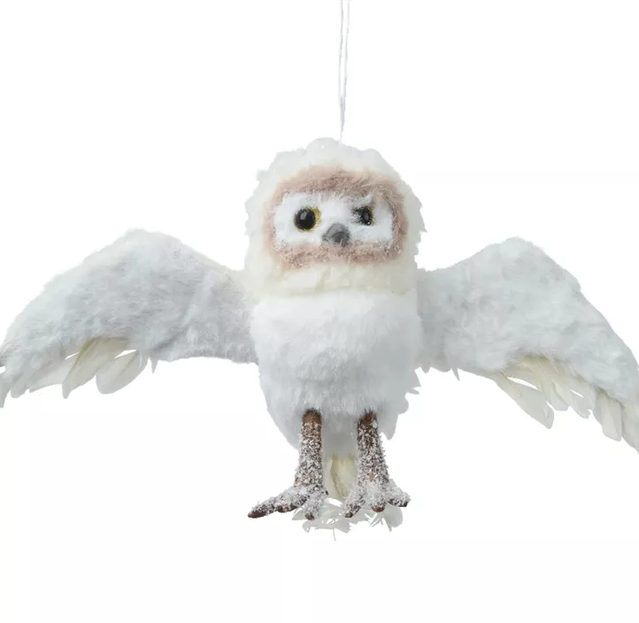 Eulenanhänger mit Kunstfell
