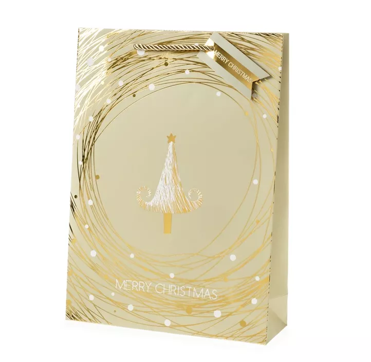 Papiertasche Tanne, gold