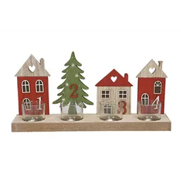 Teelichthalter Häuserreihe