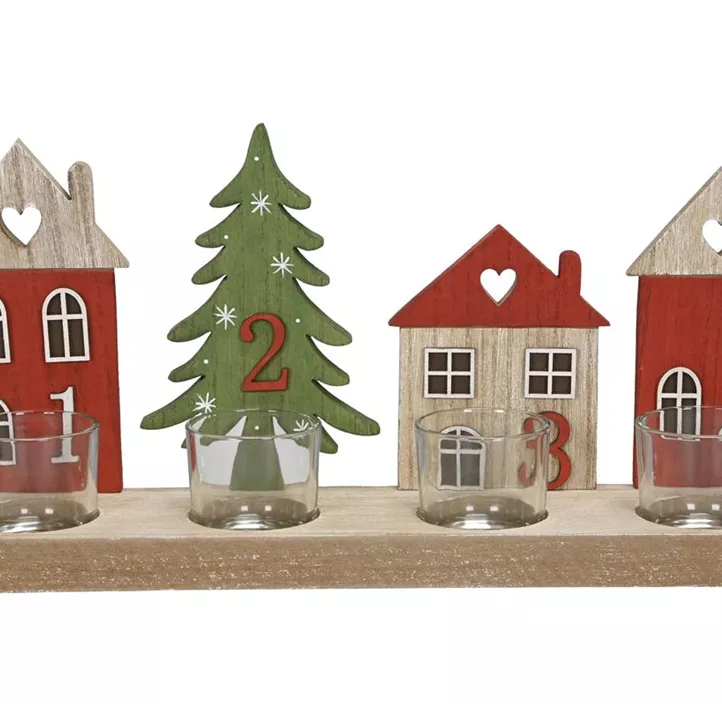 Teelichthalter Häuserreihe