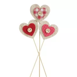 Stecker Herz mit Stickrand