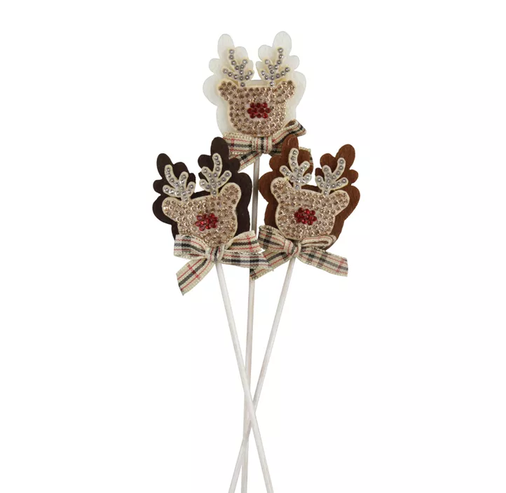 Stecker Rentier mit Schleife