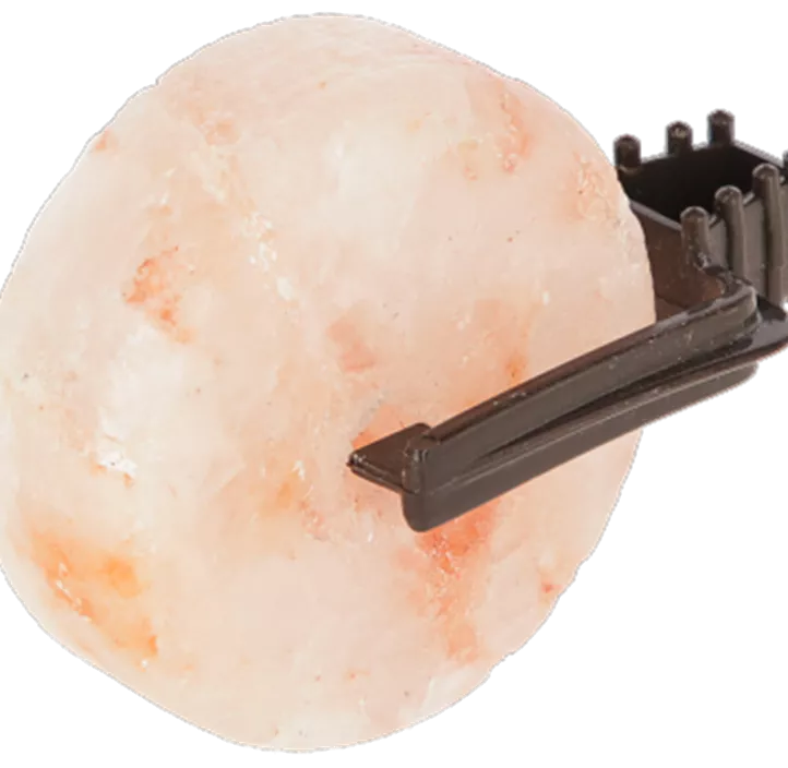 Leckstein aus Bergkristallsalz inklusive Halter