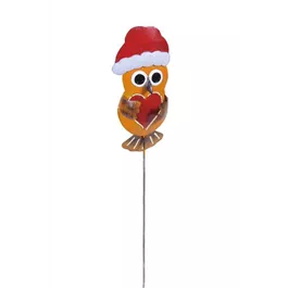 Gartenstecker Eule Weihnachten