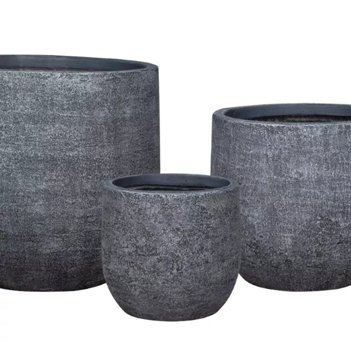 Kübel RUSTIC BLACK, 31 cm