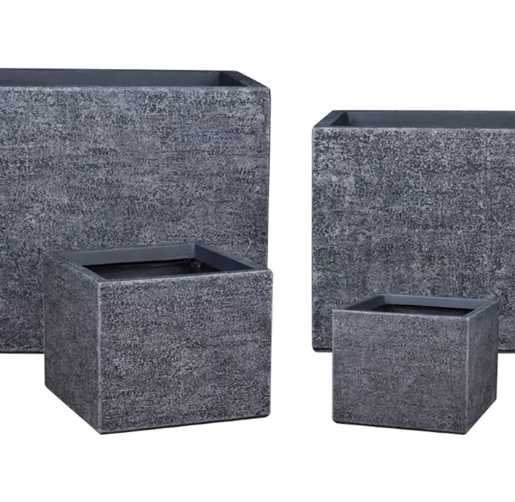 Kübel RUSTIC BLACK, 55 cm