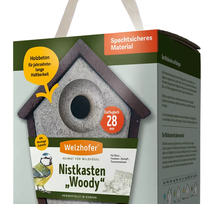 Welzhofer® Holzbeton-Nistkasten Woody 28mm