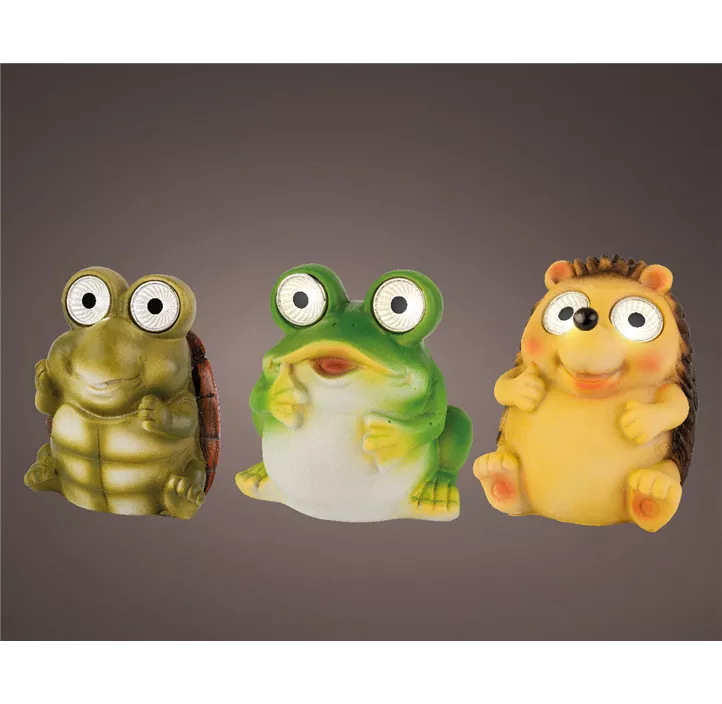 Solar Figuren: Schildkröte, Frosch, Igel