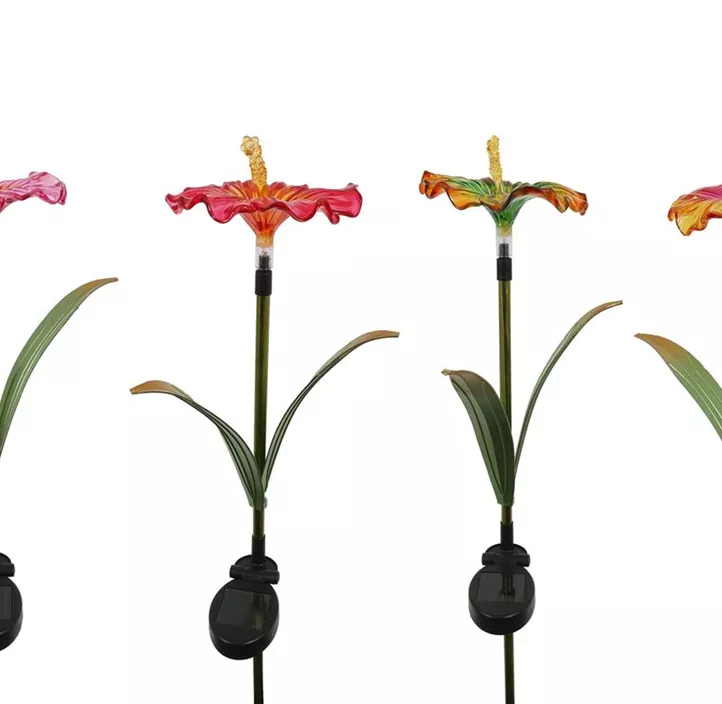 Solar Gartenstecker Hibiscus