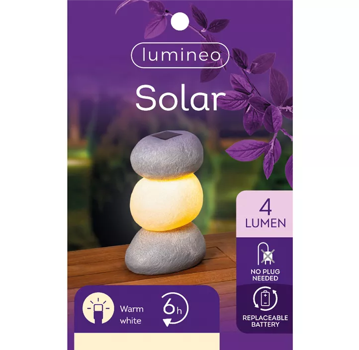 Solar Steine leuchtend
