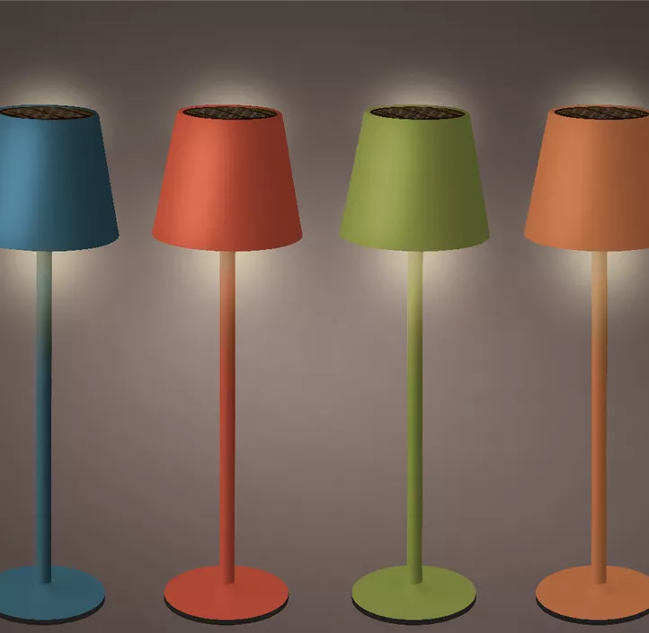 Solar Tischlampe färbig