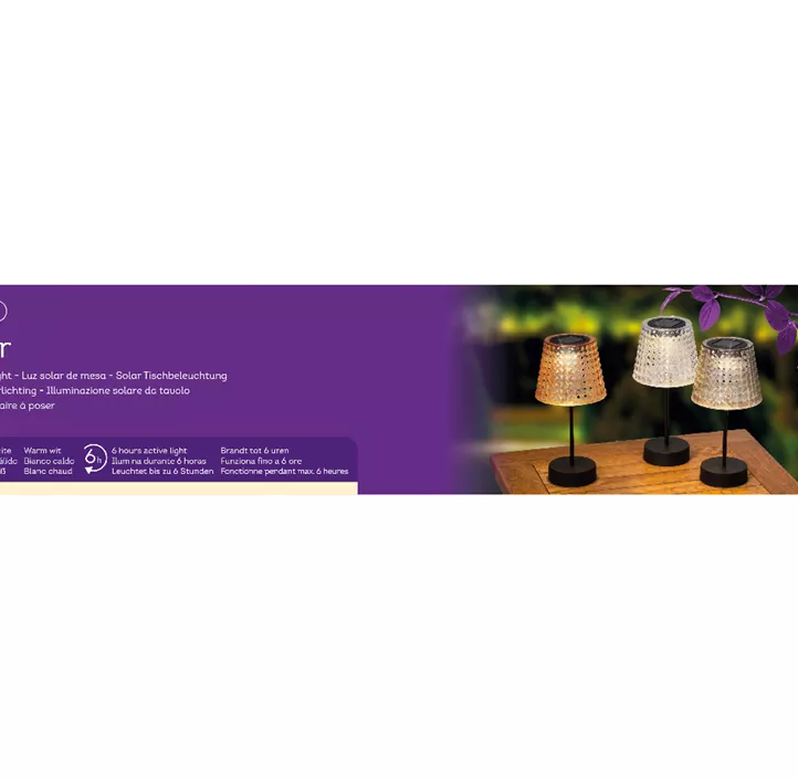Solar Tischlampe retro