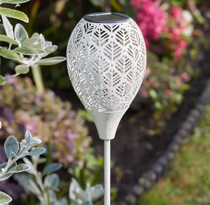 Solarleuchte aus Metall, 3 Farben