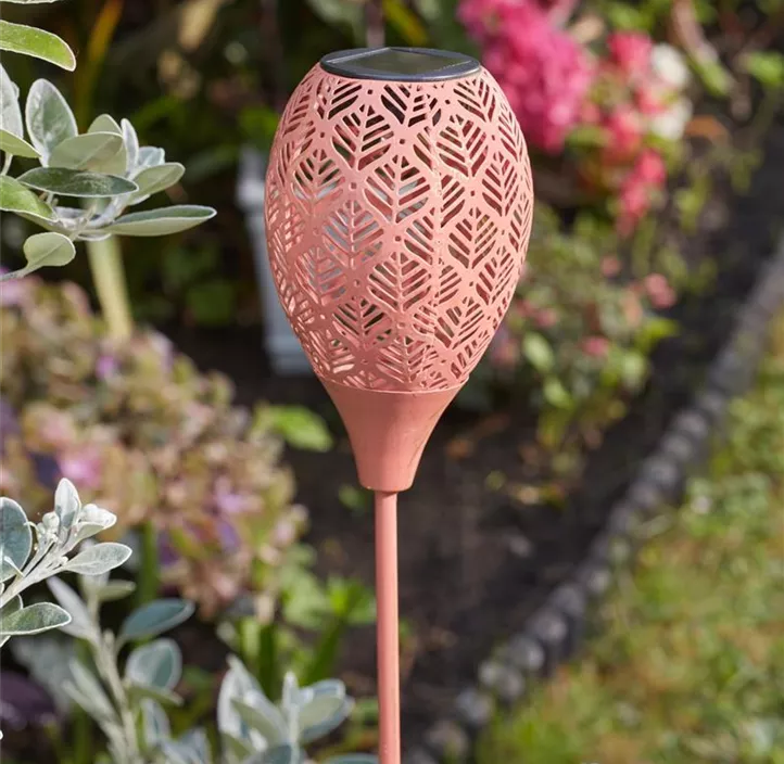 Solarleuchte aus Metall, 3 Farben