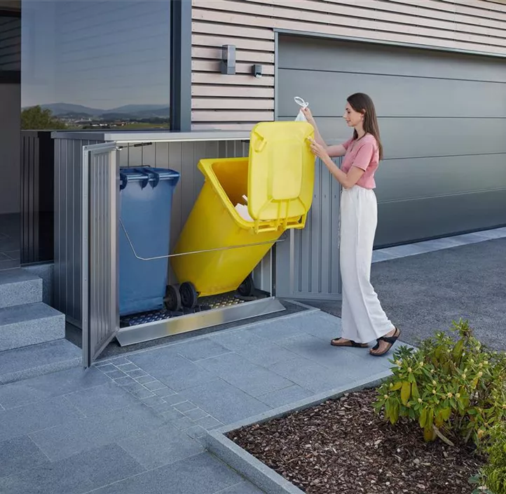 Mülltonnenbox Alex Duo quarzgrau