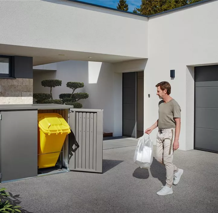 Mülltonnenbox Alex Duo quarzgrau