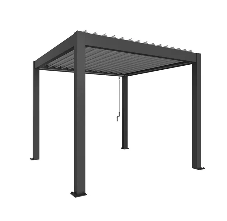 Pergola 3 x 3 dunkelgrau/silber