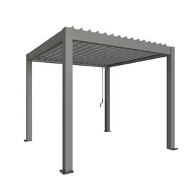 Pergola 3 x 3 quarzgrau/silber