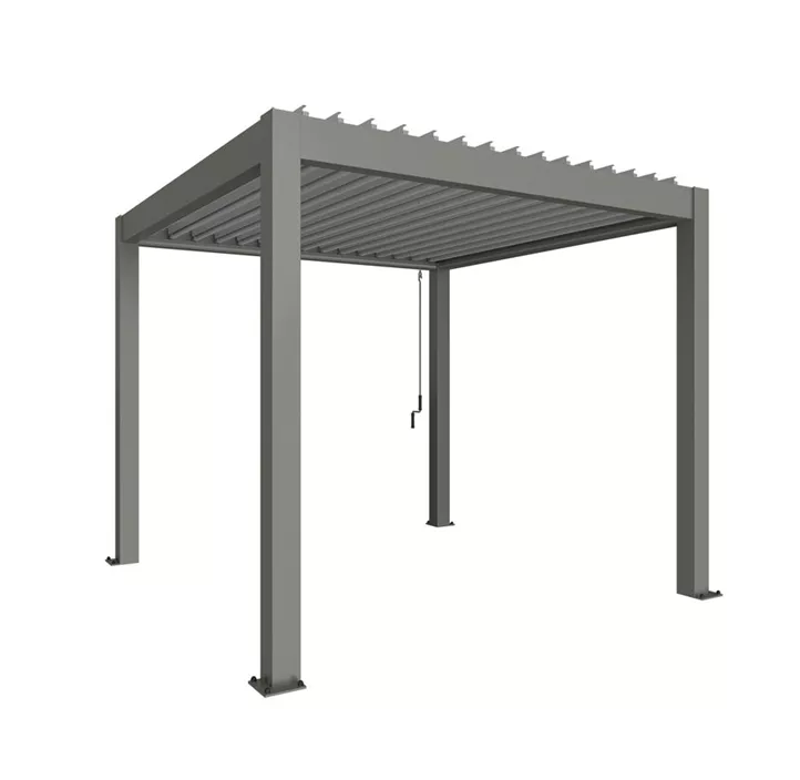 Pergola 3 x 3 quarzgrau/silber