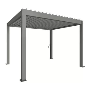 Pergola 3 x 3,5 quarzgrau/silber