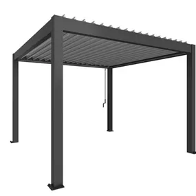 Pergola 3,5 x 3,5 dunkelgrau/silber