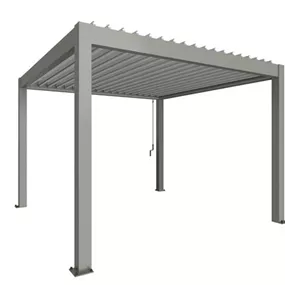 Pergola 3,5 x 3,5 quarzgrau/silber