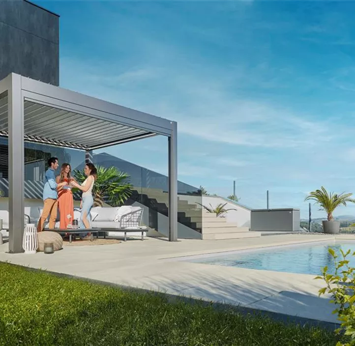 Pergola 4 x 3 dunkelgrau