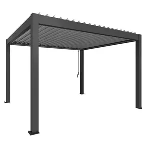Pergola 4 x 3,5 dunkelgrau/silber