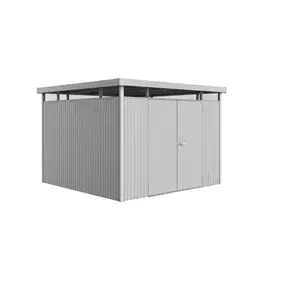 Gerätehaus HighLine H6 silber, Doppeltür