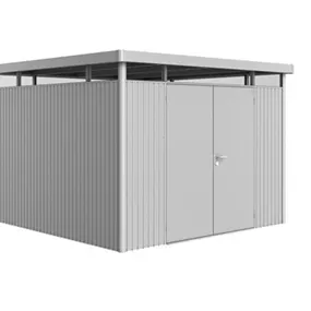 Gerätehaus HighLine H6 silber, Doppeltür