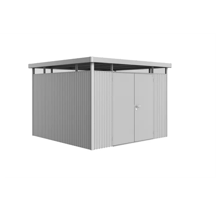 Gerätehaus HighLine H6 silber, Doppeltür