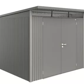 Gerätehaus AvantGarde A7 quarzgrau mit Doppeltür