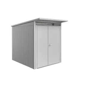 Gerätehaus AvantGarde A2 silber mit Doppeltür schmal