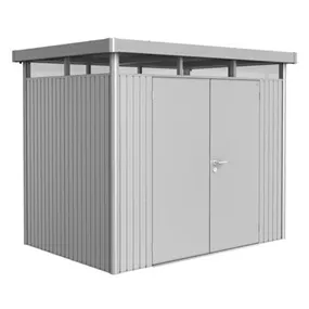 Gerätehaus HighLine H2 silber, Doppeltür