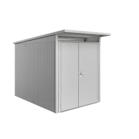 Gerätehaus AvantGarde A3 silber mit Doppeltür schmal