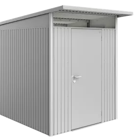 Gerätehaus AvantGarde A4 silber mit Standardtür
