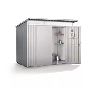 Gerätehaus AvantGarde A5 silber mit Doppeltür