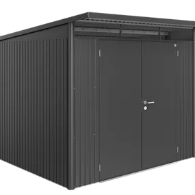 Gerätehaus AvantGarde A6 dunkelgrau mit Doppeltür